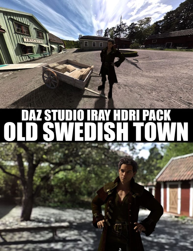 Old Swedish Town – DAZ Studio Iray HDRI Pack_DAZ3DDL