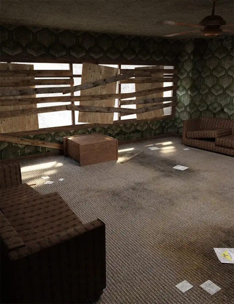 Post Apocalyptic Living Room_DAZ3DDL