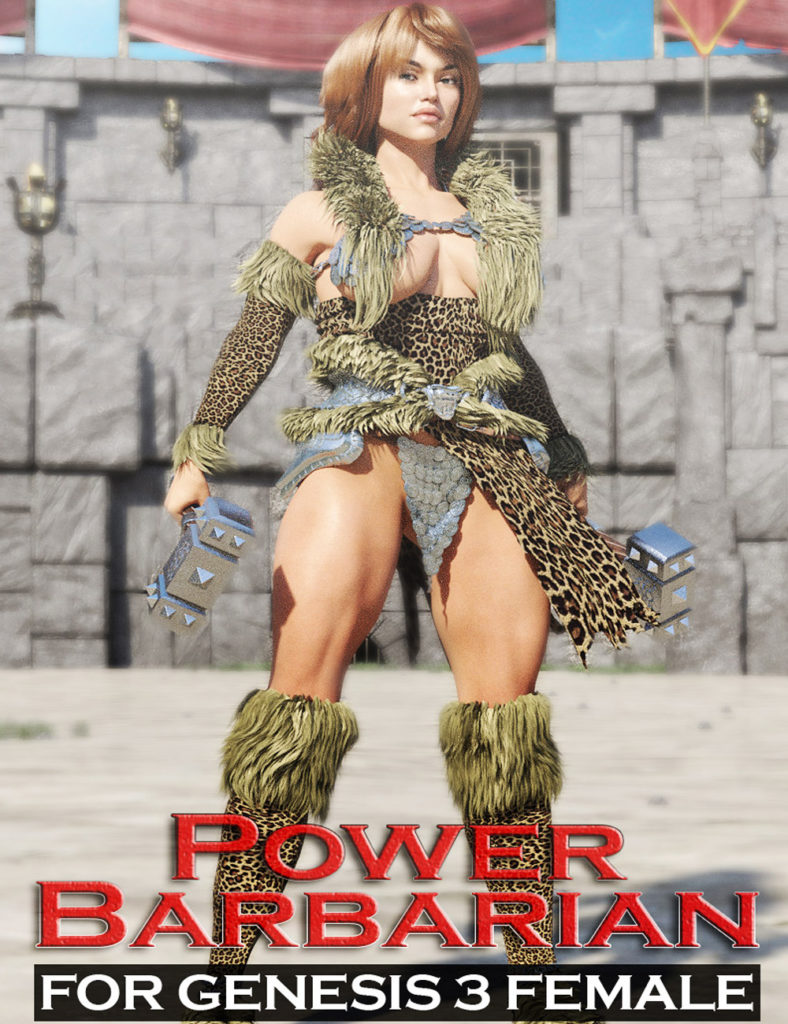 Power Barbarian for G3 Female(s)_DAZ3D下载站