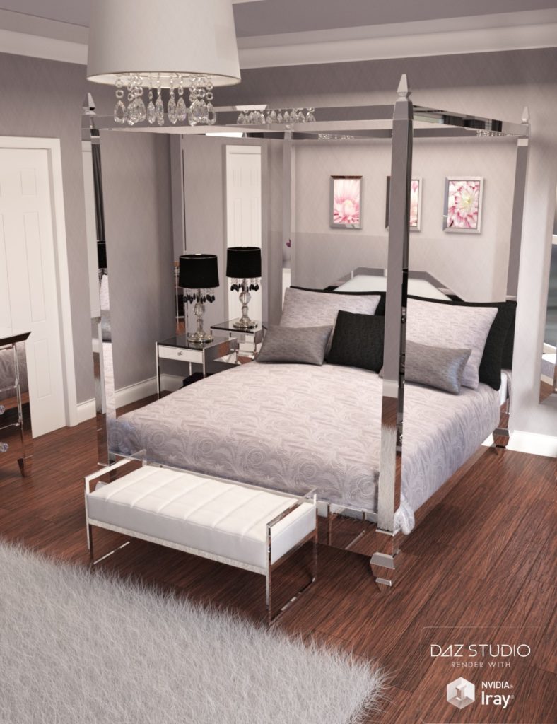 Pure Luxury Bedroom Scene_DAZ3DDL
