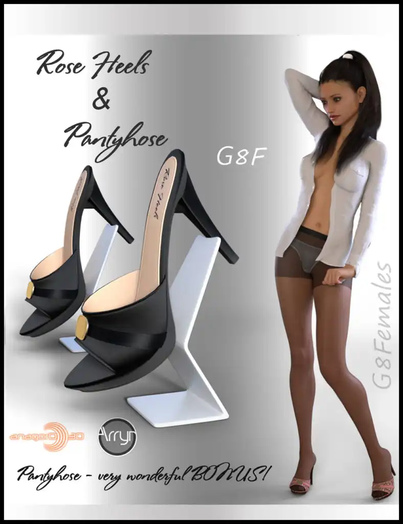 Rose Heels and Pantyhose G8F_DAZ3D下载站