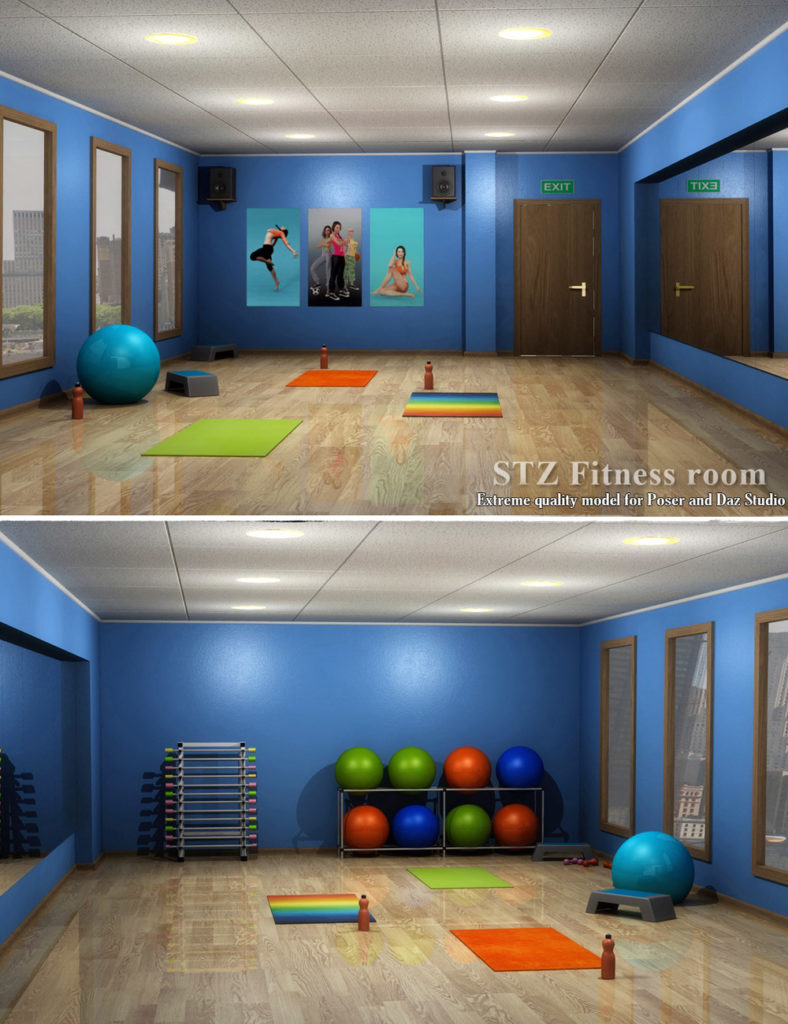 STZ Fitness Room_DAZ3D下载站