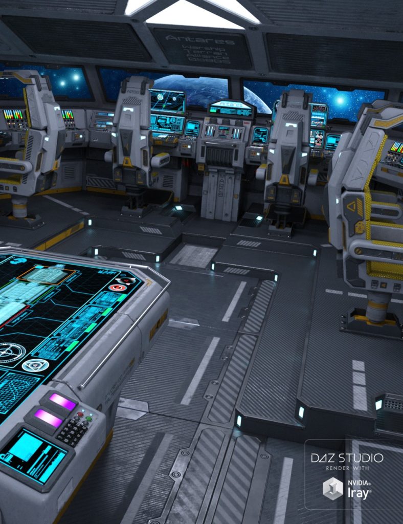 Sci-fi Cockpit Interior_DAZ3D下载站