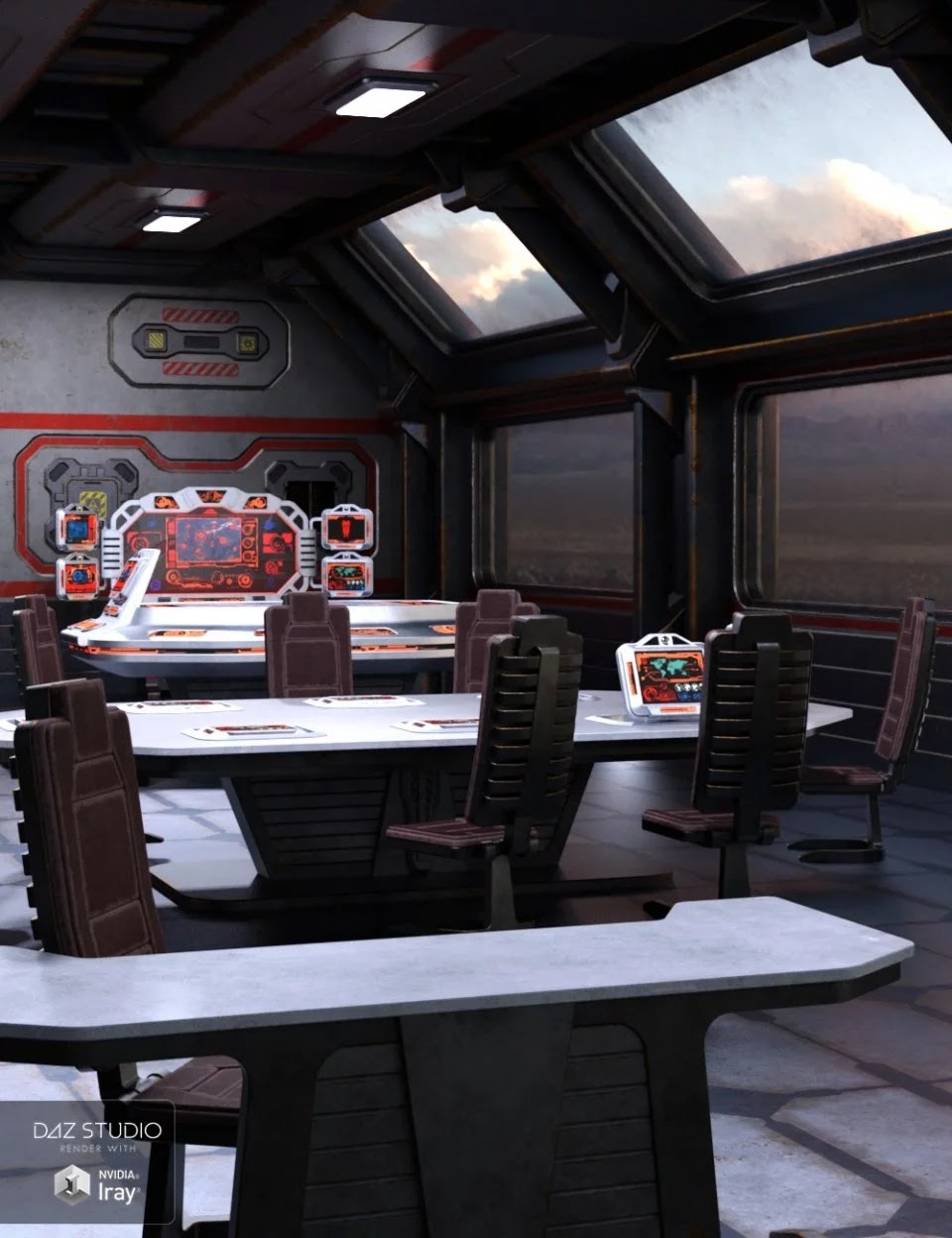 Sci Fi Stronghold Tactical Room_DAZ3D下载站
