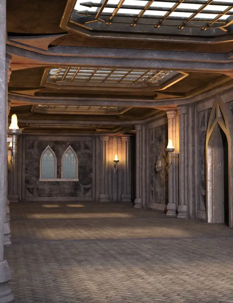 Silverthorn Fortress Modular Interior Kit_DAZ3D下载站
