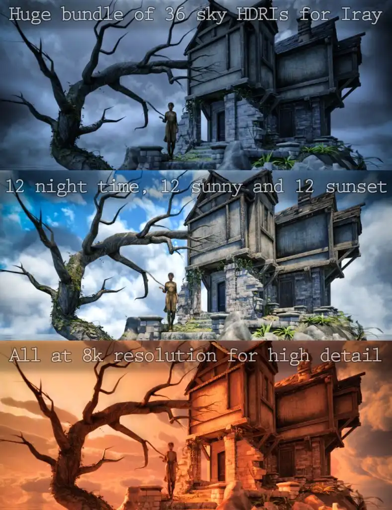 Skies of iRadiance – High Sky HDRI Bundle for Iray_DAZ3DDL