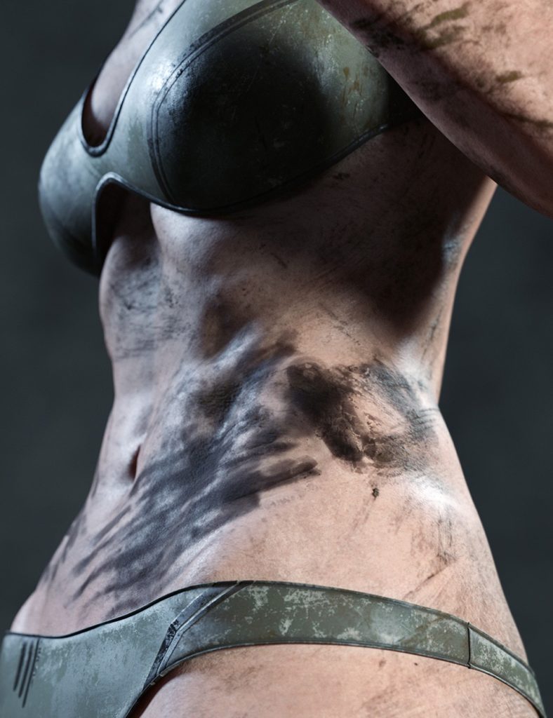 Skin Effects: Dirt elements for Genesis 3 and 8 Females_DAZ3D下载站
