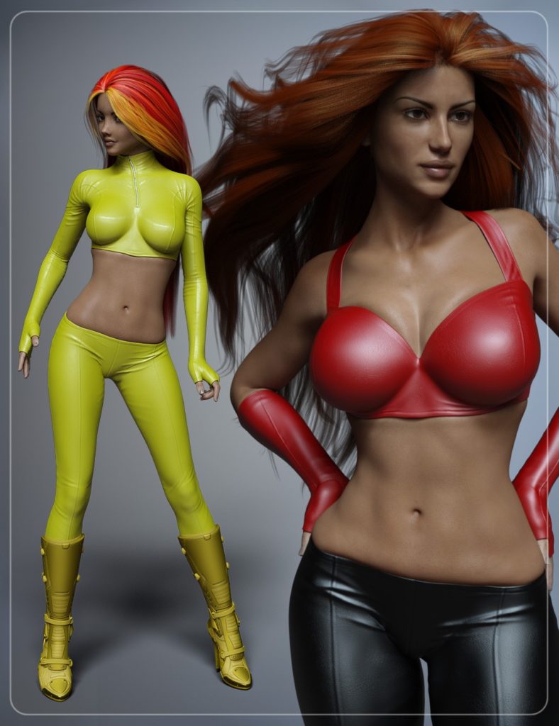 Slinky Suit 2 for Genesis 3 and 8 Female(s)_DAZ3D下载站