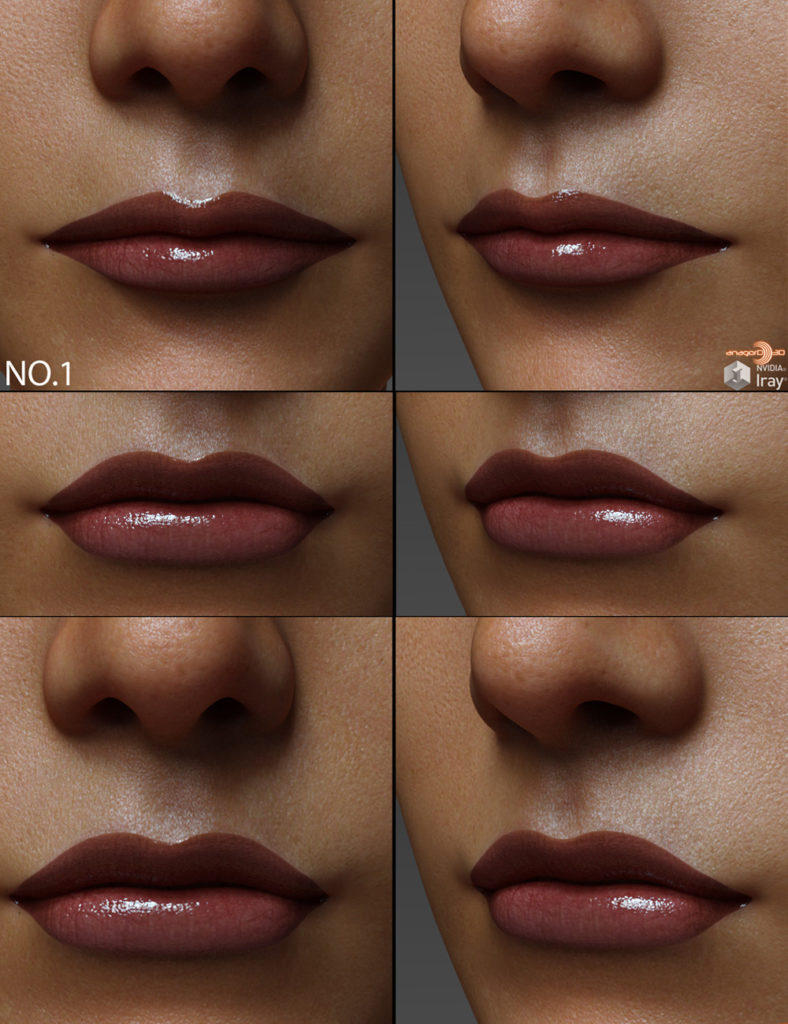 Small Lips Morphs for G8F Vol 2_DAZ3D下载站