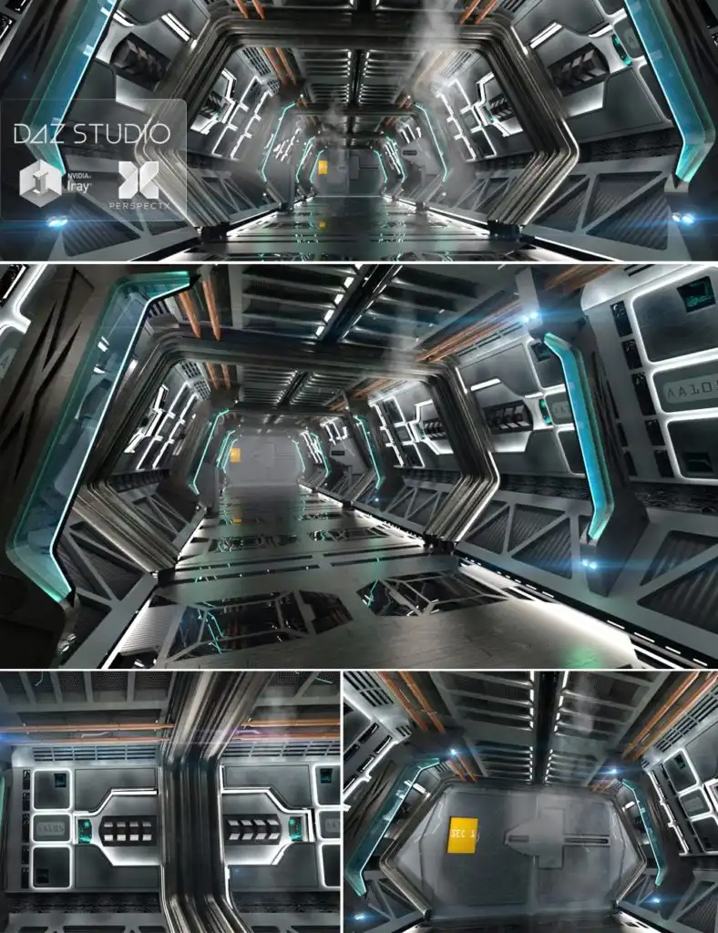 Spaceship Corridor_DAZ3DDL