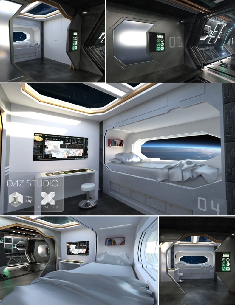 Spaceship Crew Room_DAZ3D下载站