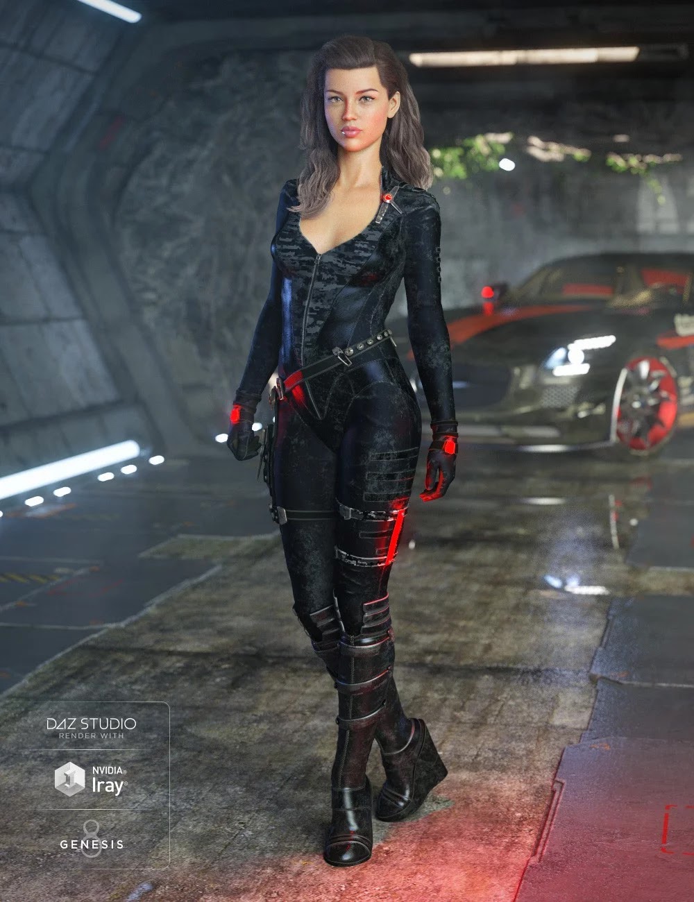 Stealth Siren Outfit for Genesis 8 Female(s)_DAZ3D下载站