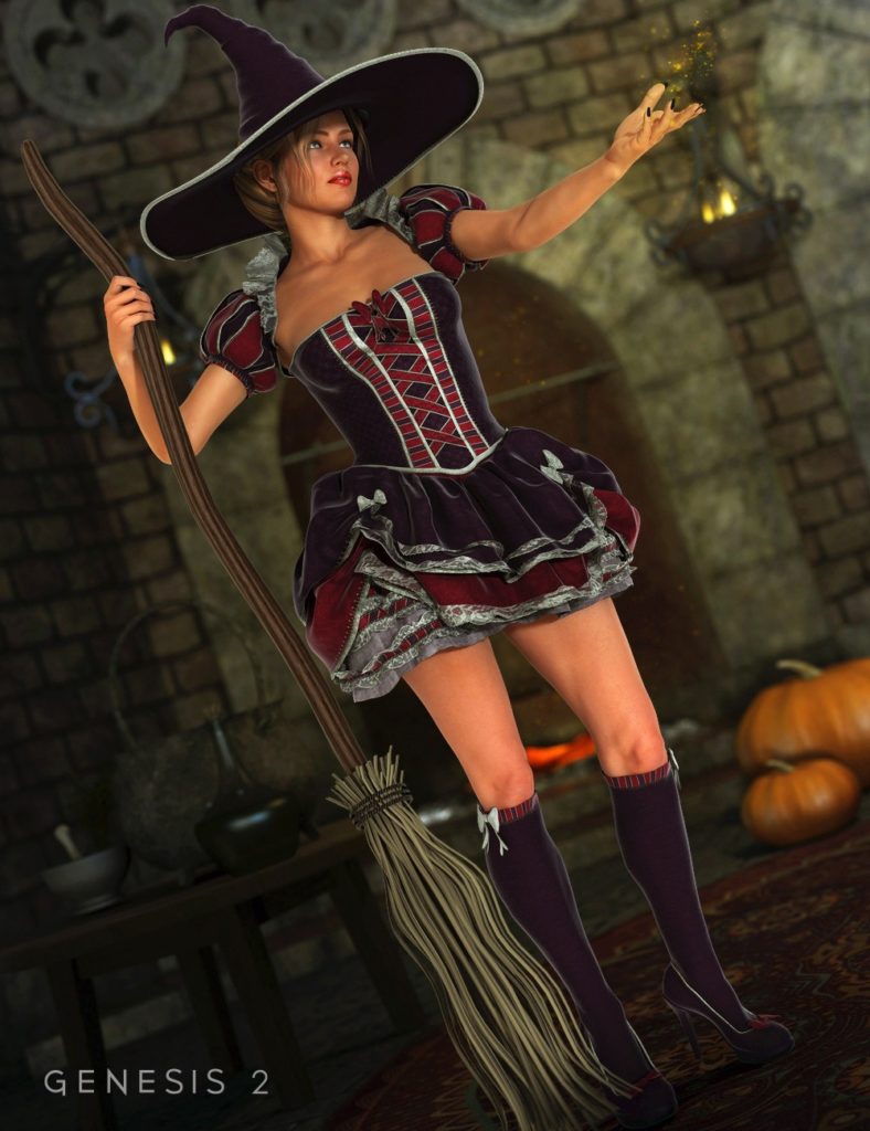 Storybook Outfit for Genesis 2 Female(s)_DAZ3D下载站