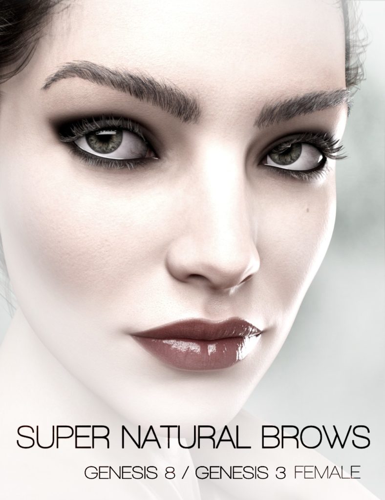 Super Natural Brows Merchant Resource for Genesis 8 and 3 Female_DAZ3D下载站