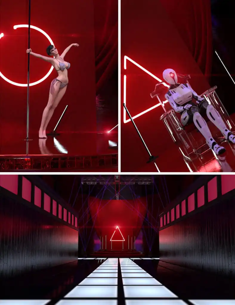 Techno Render Room_DAZ3DDL
