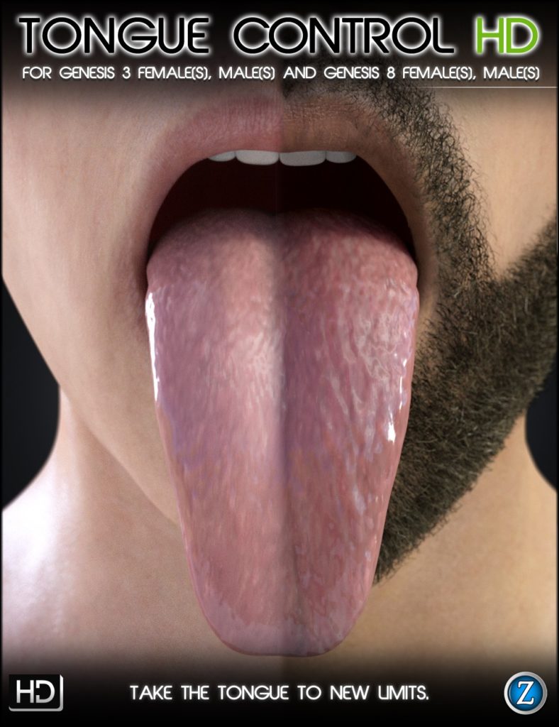 Tongue Control HD For Genesis 3 and Genesis 8 Female and Male_DAZ3D下载站