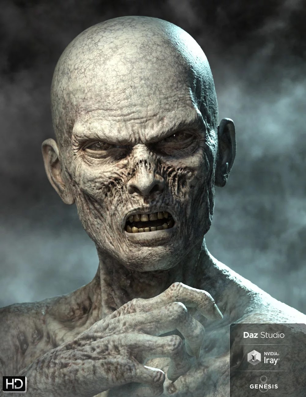 Ultimate Zombie HD for Genesis 8 Male_DAZ3D下载站