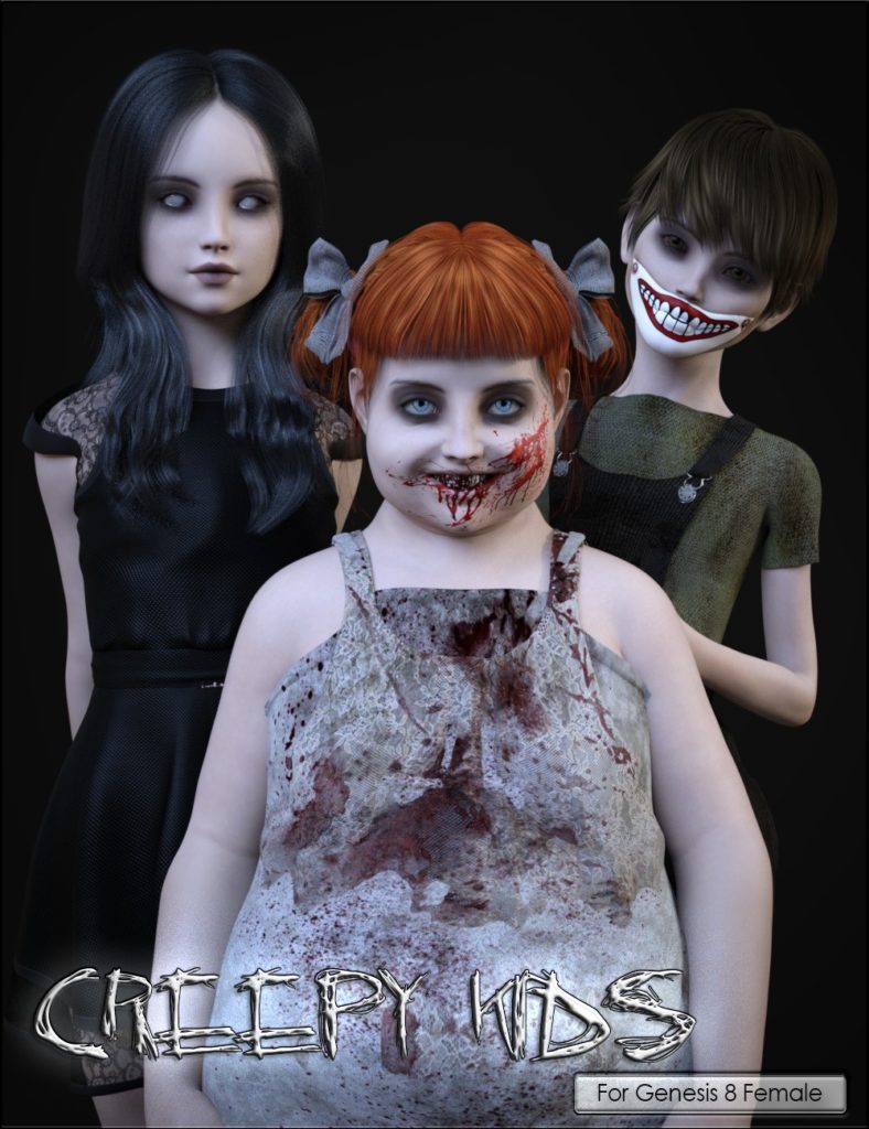 VYK Creepy Kids for Genesis 8 Female_DAZ3D下载站