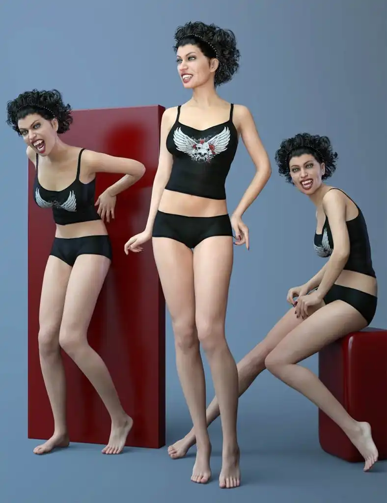 Vampish Poses and Expressions for Tasha 8 and Genesis 8 Female_DAZ3DDL