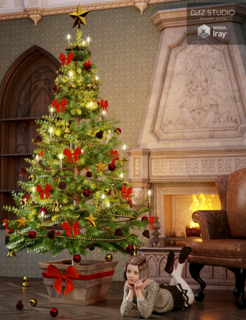 Victorian Christmas Tree_DAZ3D下载站
