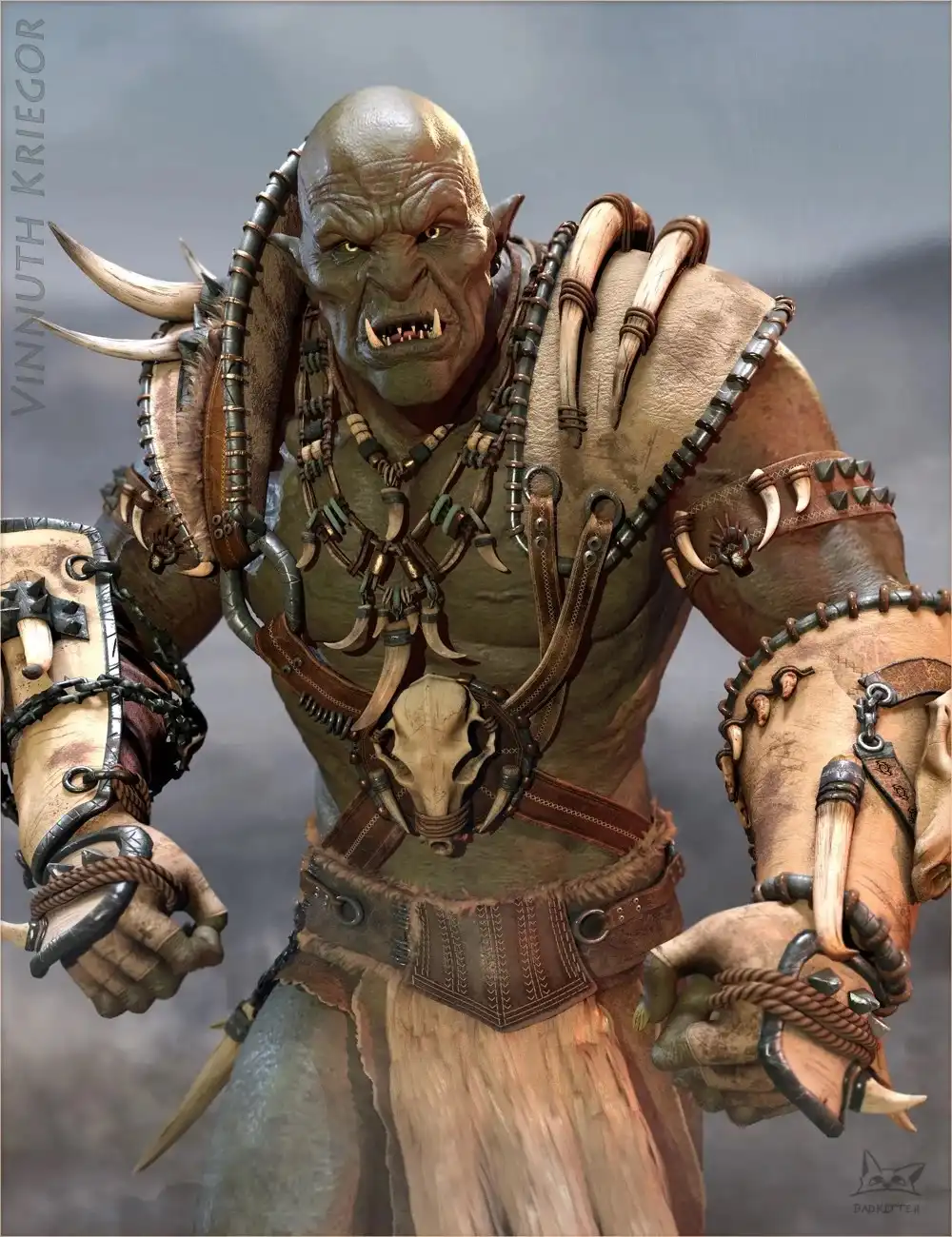 Vinnuth Kriegor Battle Mega Armor for Genesis 8 Male(s)_DAZ3DDL