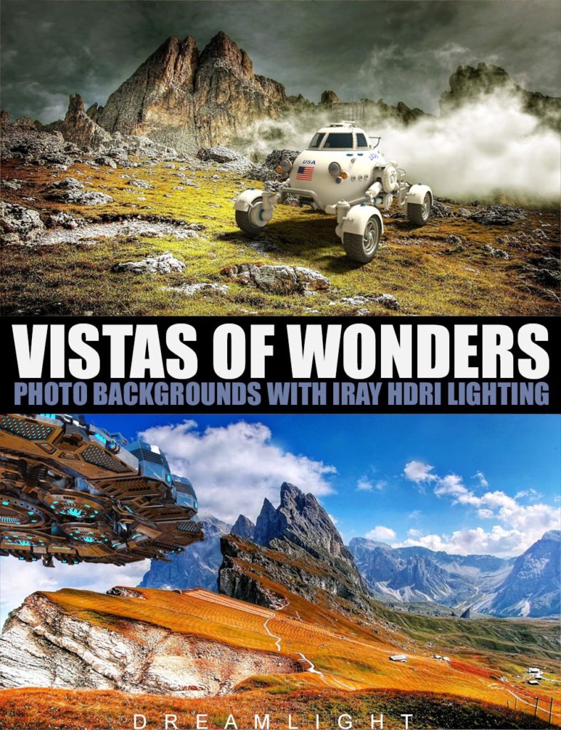 Vistas Of Wonders – Photo Backgrounds with Iray HDRI Lighting_DAZ3DDL