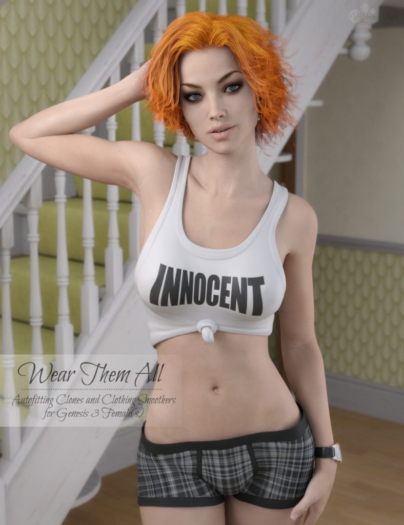 Wear Them All – Autofitting Clones and Clothing Smoothers for Genesis 3 Female_DAZ3D下载站