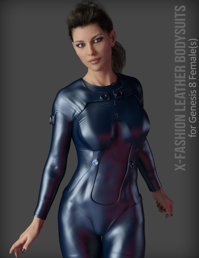 X-Fashion Leathers Bodysuit for Genesis 8 Females_DAZ3D下载站