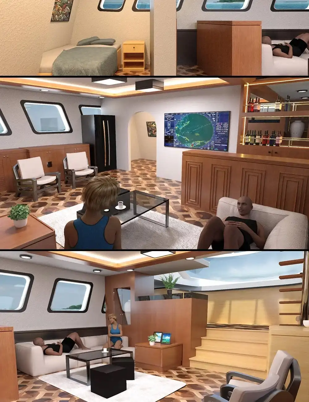 Yacht Salon_DAZ3D下载站