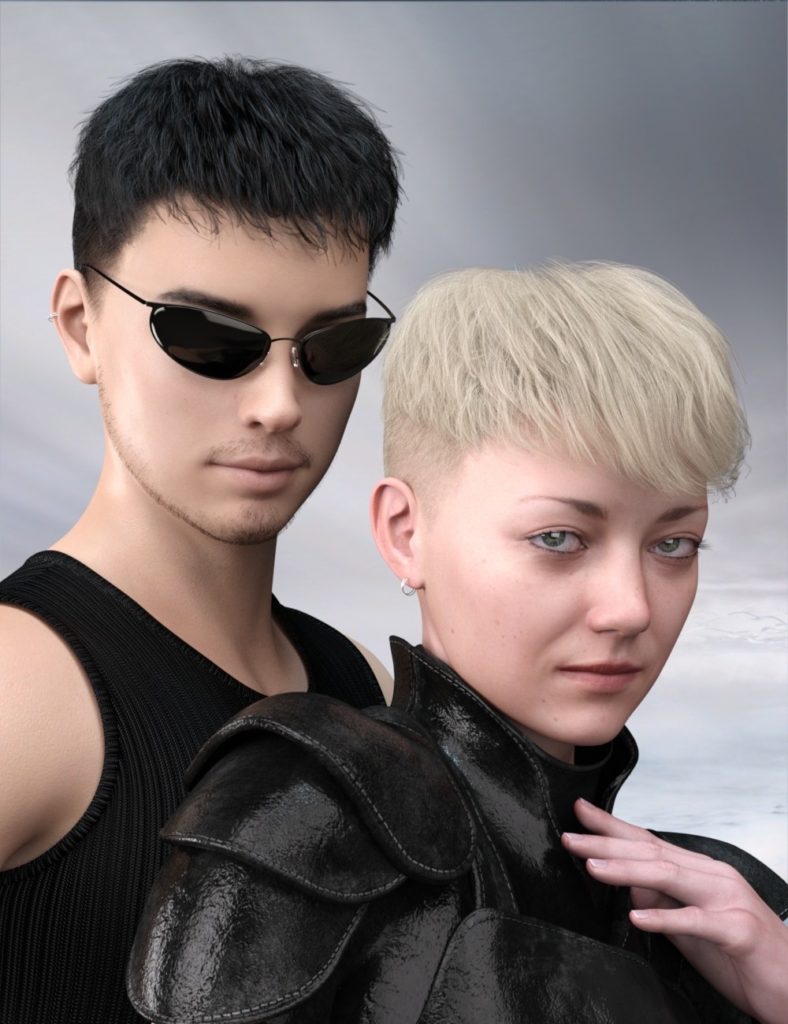 Youngblood Hair for Genesis 3 and 8_DAZ3D下载站