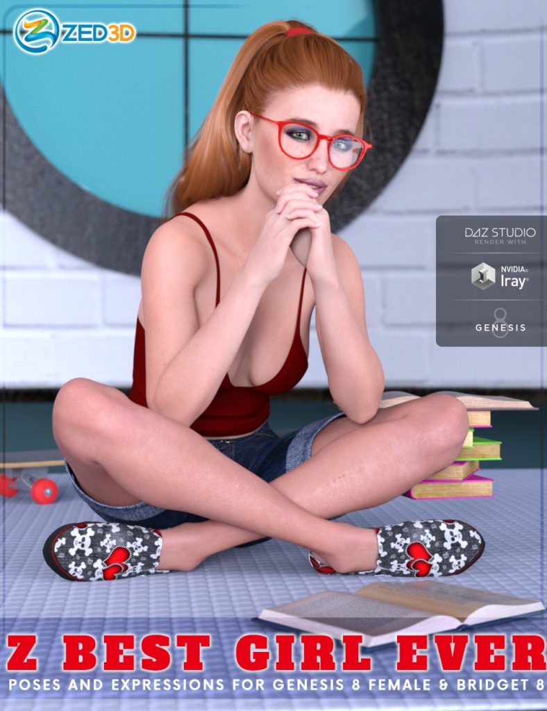 Z Best Girl Ever Poses and Expressions for Genesis 8 Female and Bridget 8_DAZ3D下载站