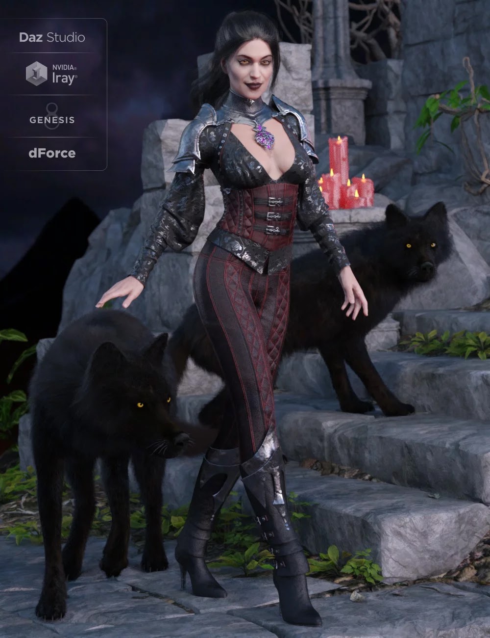 dForce Immortals Outfit for Genesis 8 Female(s)_DAZ3D下载站