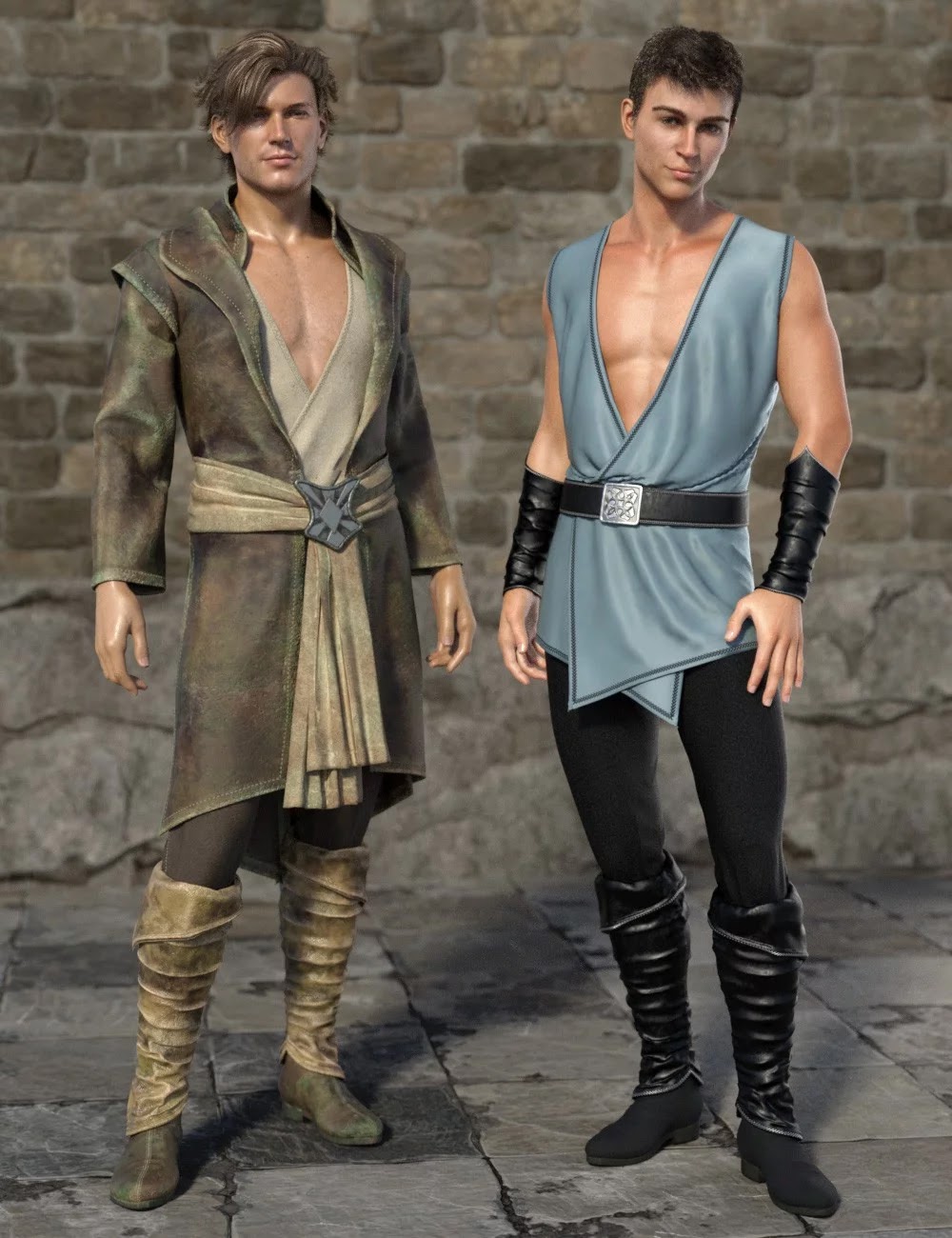 dForce Royal Fantasy Outfit for Genesis 8 Male(s)_DAZ3D下载站