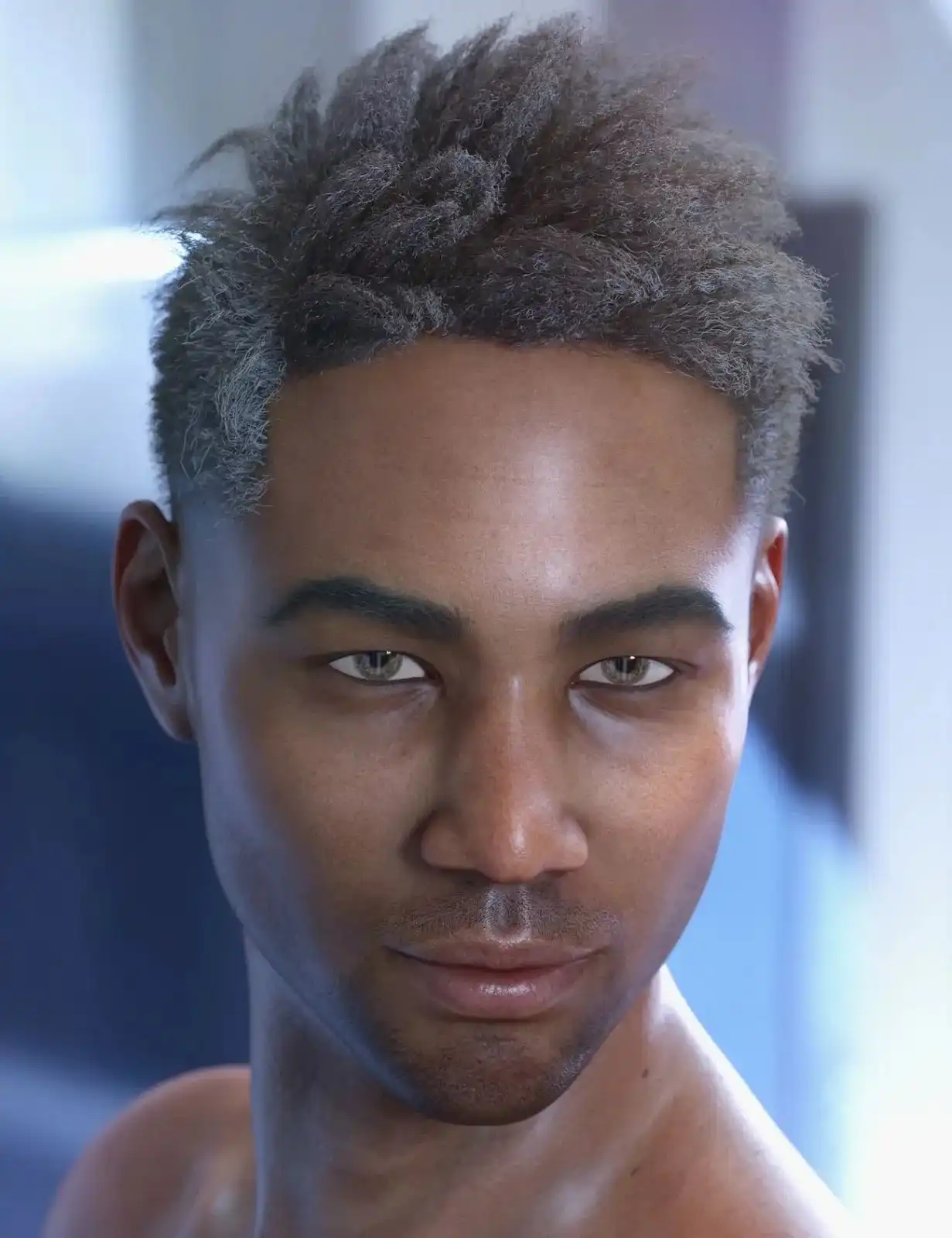 dForce Saul Hair for Genesis 8_DAZ3D下载站