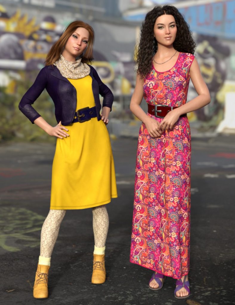 dForce All Seasons Outfit Texture Add-on_DAZ3D下载站