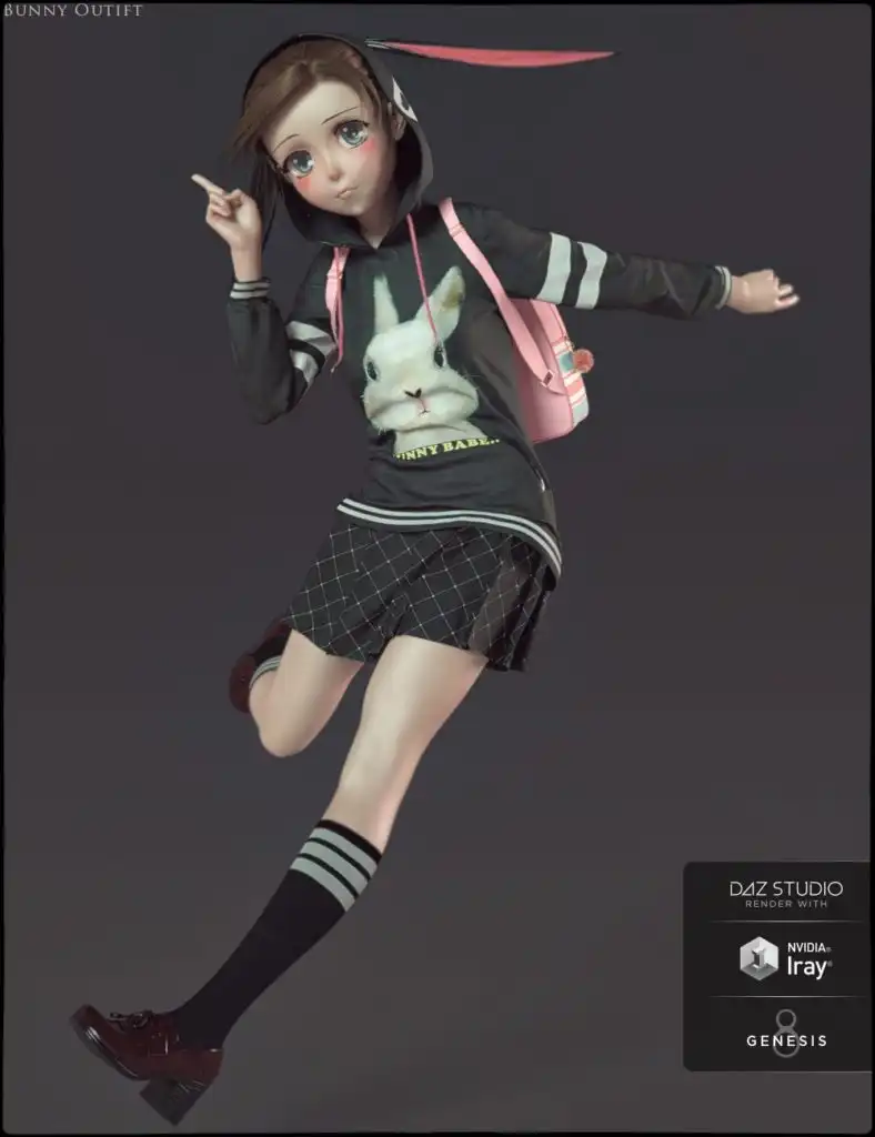 dForce Bunny Outfit for Sakura 8_DAZ3DDL