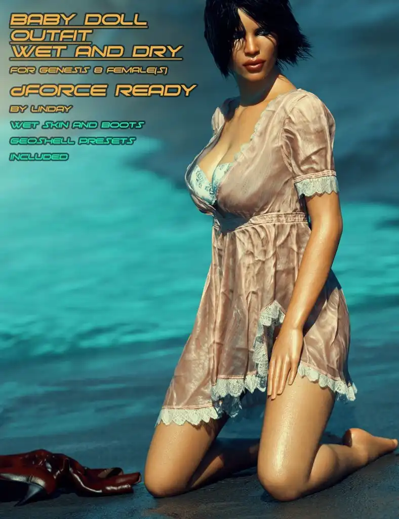 dForce HD Wet and Dry Baby Doll Outfit for Genesis 8 Female(s)_DAZ3DDL