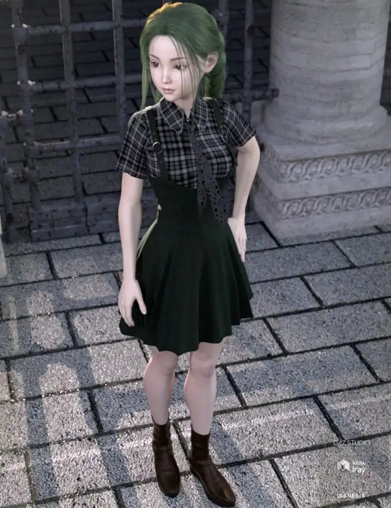 dForce Mana Style Outfit for Genesis 8 Female(s)_DAZ3D下载站