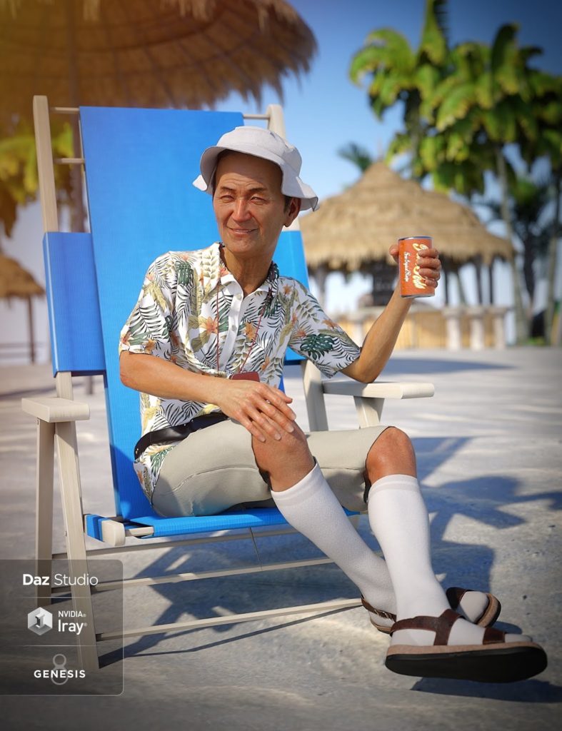 dForce On Vacation Outfit for Genesis 8 Male(s)_DAZ3DDL