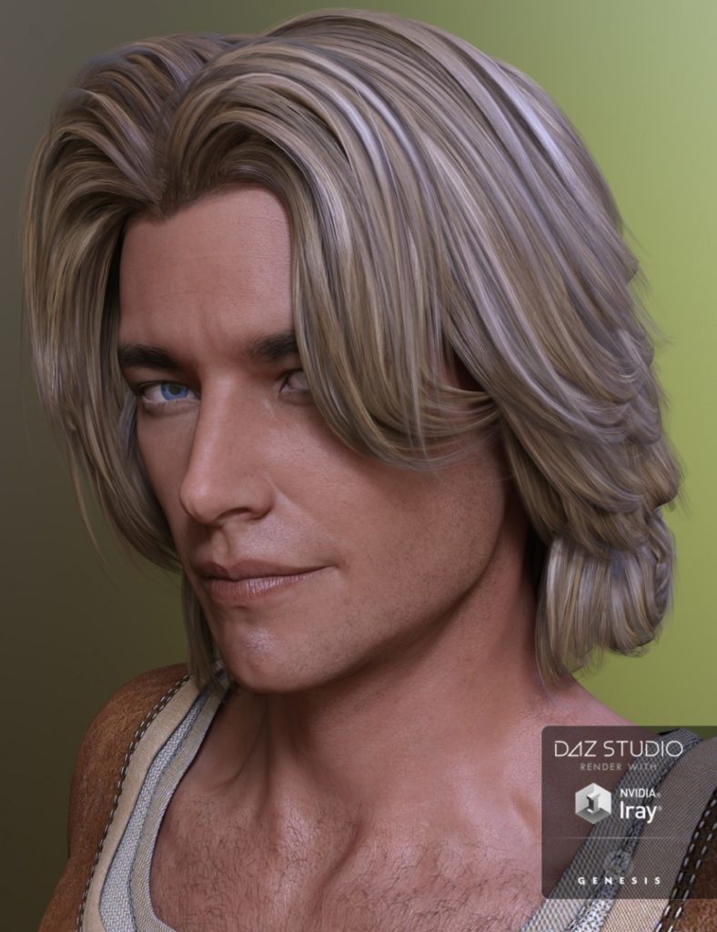 Alex Hair for Genesis 2 Male(s), Genesis 3 Male(s) and Michael 4_DAZ3D下载站