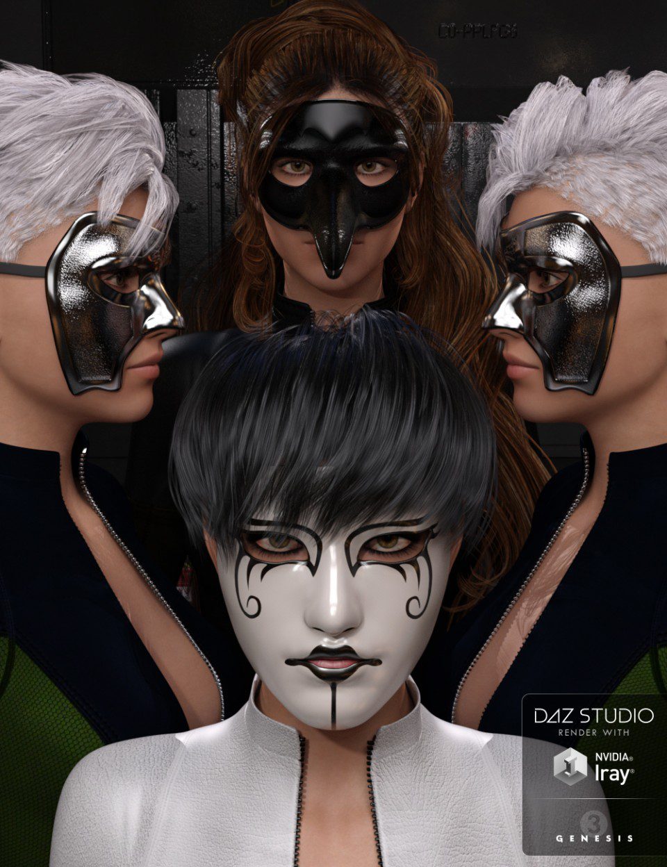 Amazing Masks – Iray Genesis 3 Female(s)_DAZ3DDL