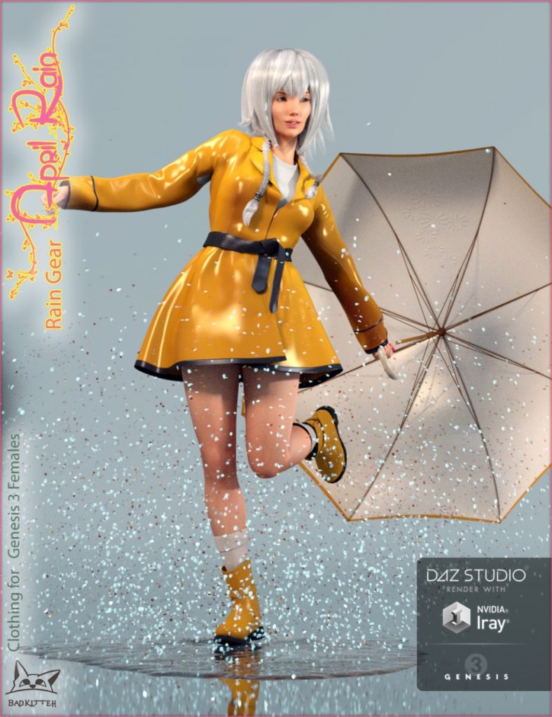 April Rain Gear for Genesis 3 Female(s)_DAZ3D下载站