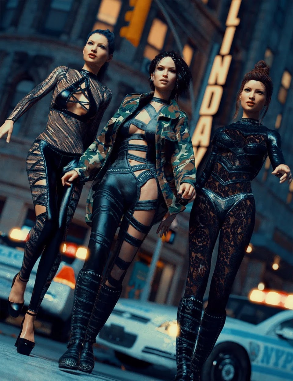 Bad Girls Textures for Genesis 3 Female(s) Super Bodysuit_DAZ3DDL