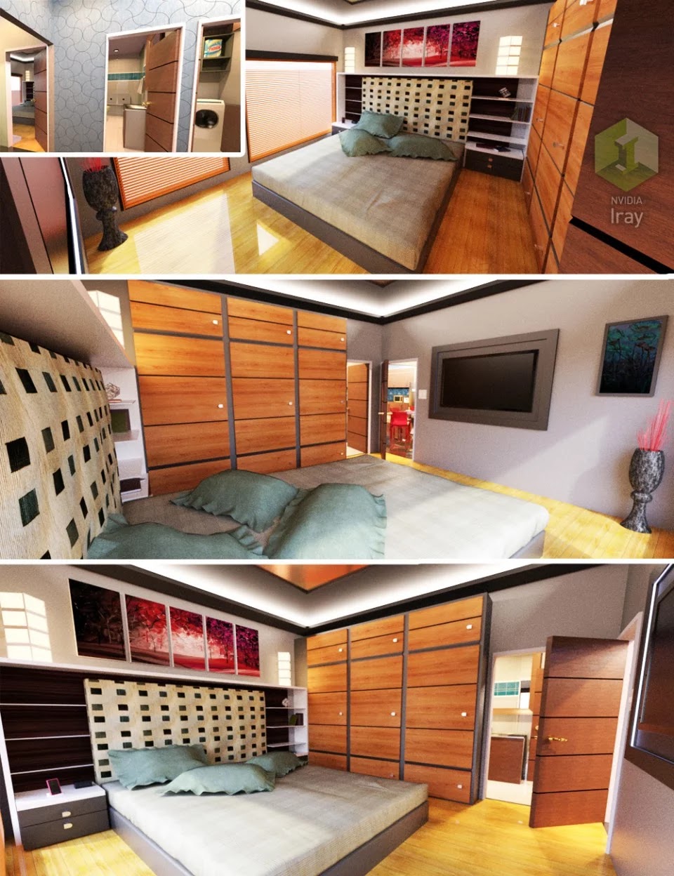 Bedroom Area Set 1_DAZ3D下载站