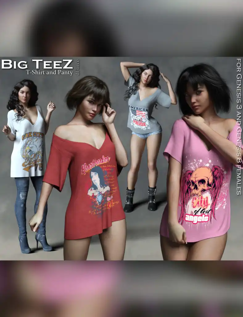 Big TeeZ dForce for the G3 and G8 Females_DAZ3DDL