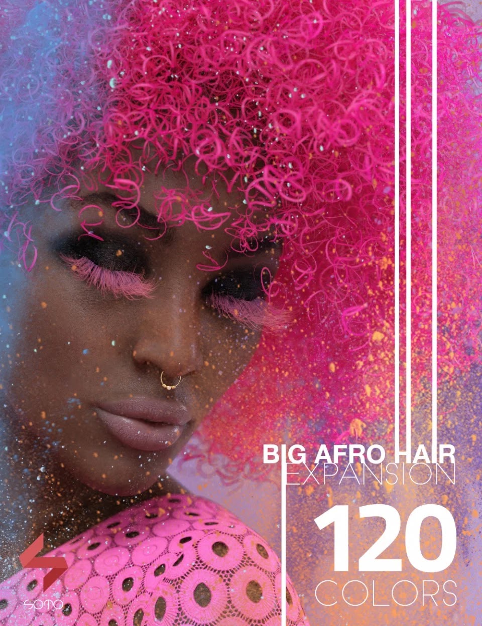 Big Afro Hair Expansion_DAZ3D下载站