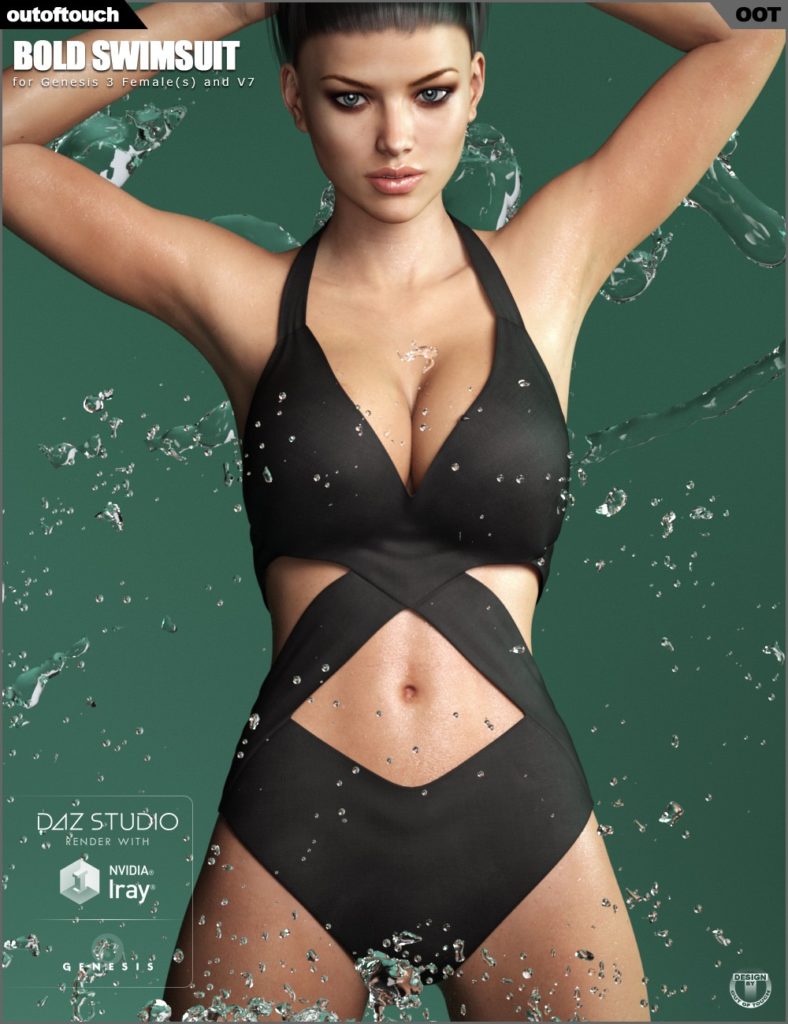 Bold Swimsuit for Genesis 3 Female(s)_DAZ3D下载站