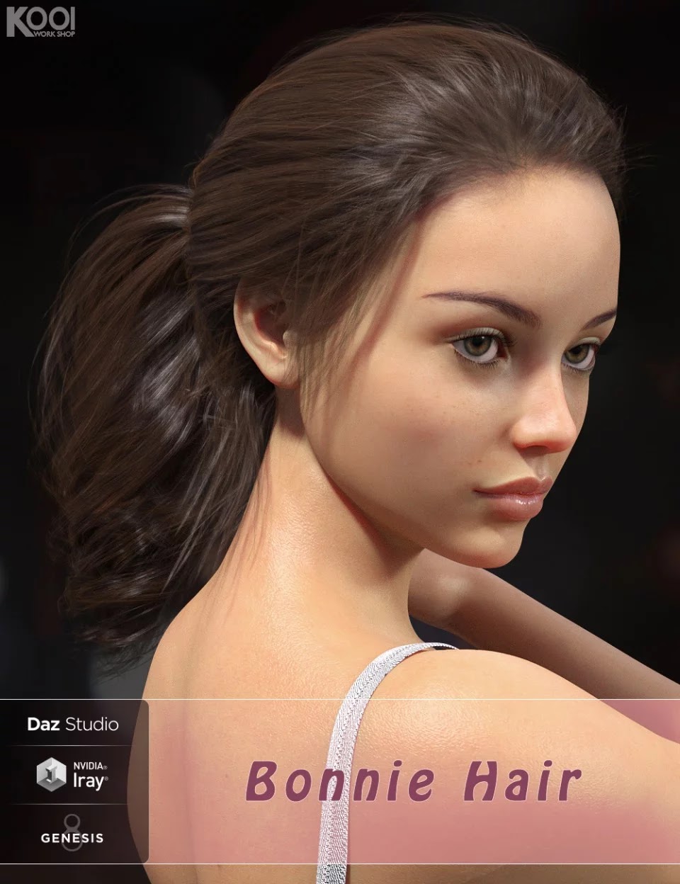 Bonnie Hair for Genesis 8 Female(s)_DAZ3D下载站