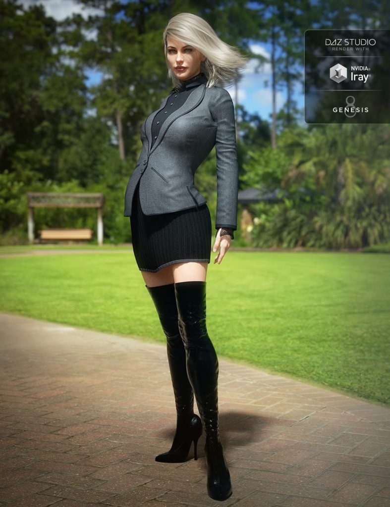 Boot Look Outfit for Genesis 3 and 8 Female(s)_DAZ3D下载站
