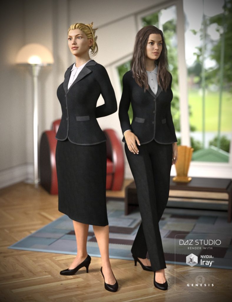 Business Suit for Genesis 3 Female(s)_DAZ3D下载站
